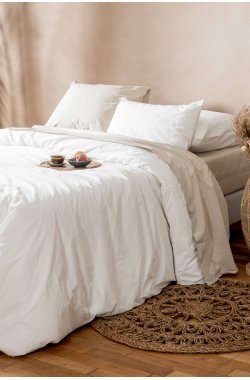 Biologisch Katoen Percale Adult plat laken gewassen