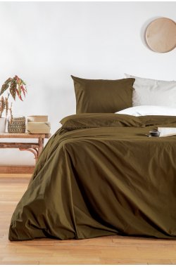 Adult flat sheet in washed Organic Cotton percale