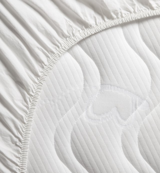 Lenzuolo con angoli in percalle di cotone organico lavato - letto singolo