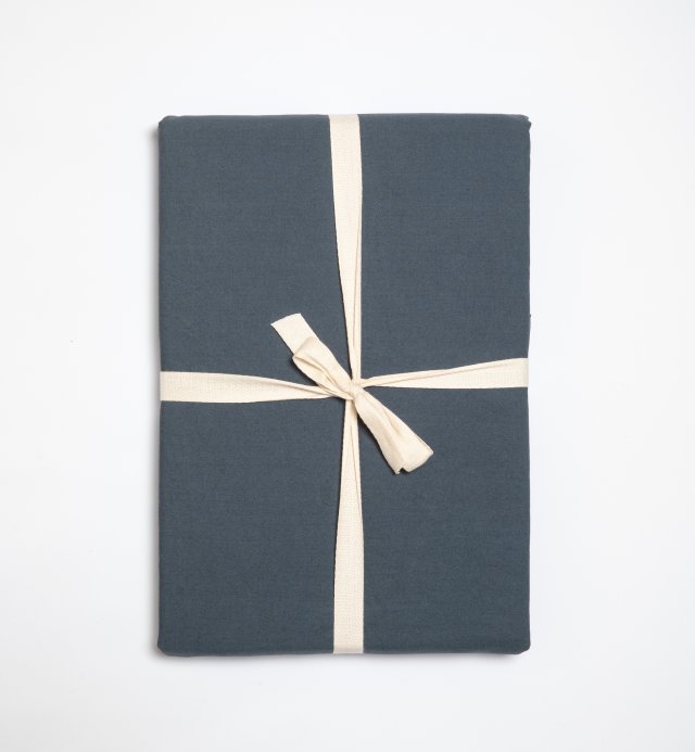 Duvet cover in washed Organic Cotton Percale for single bed 140x200cm