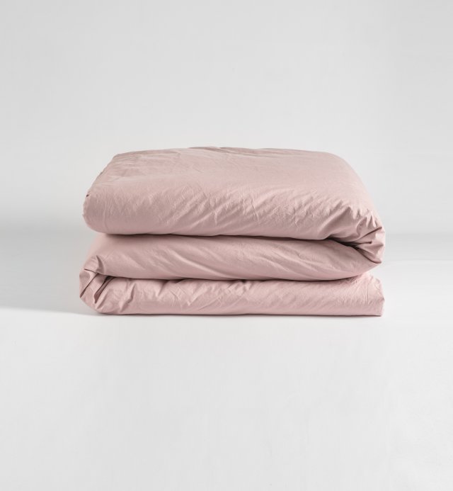 Capa de edredão em percal de algodão orgânico lavado para cama individual 140x200cm