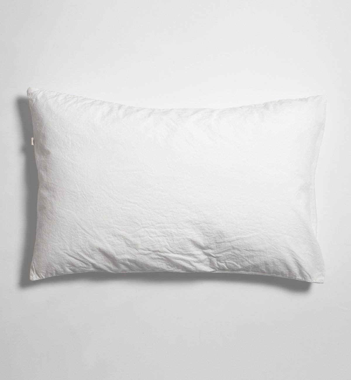 Pillowcase in washed Organic Cotton percale