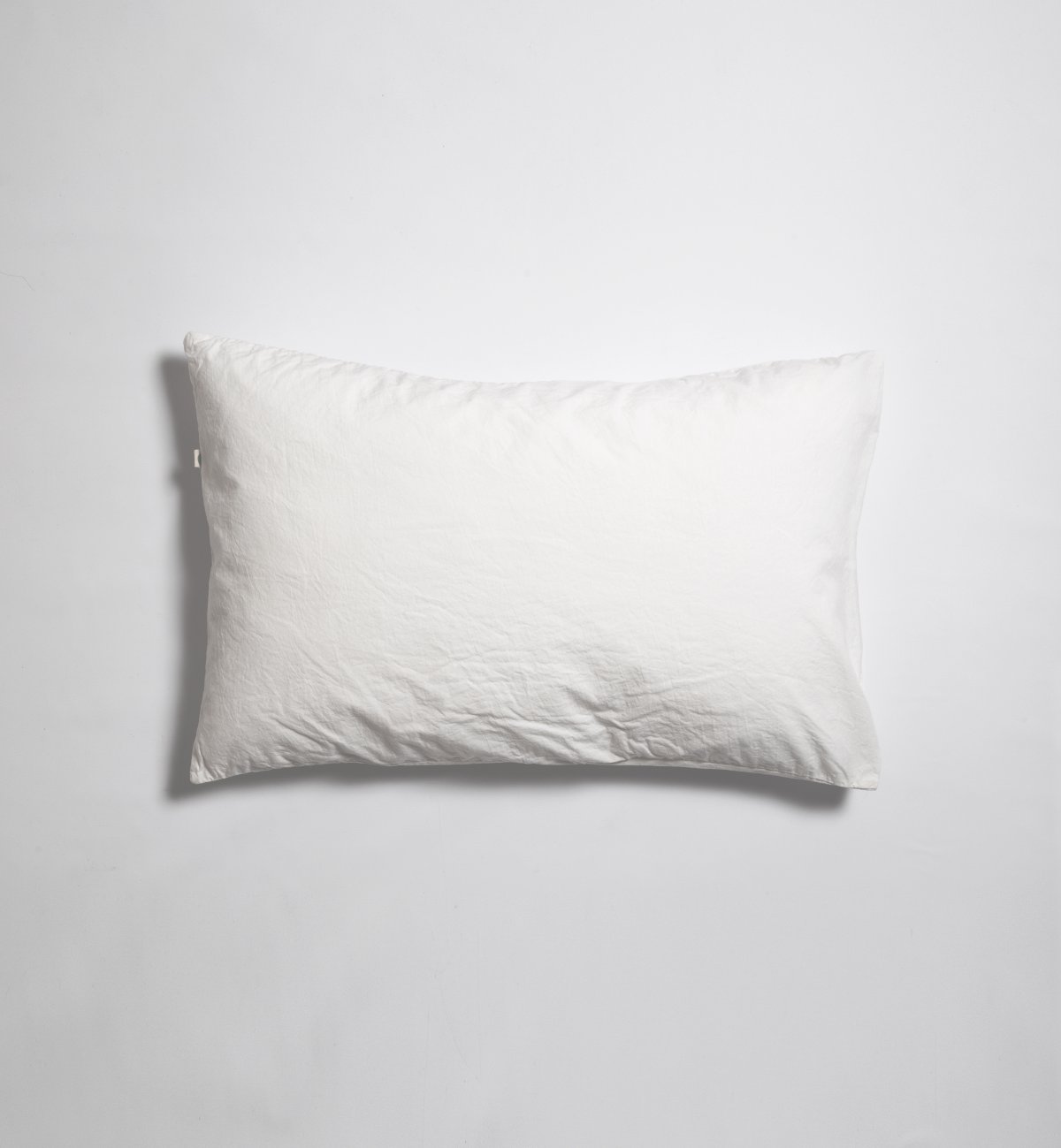 Pillowcase in washed organic cotton percale