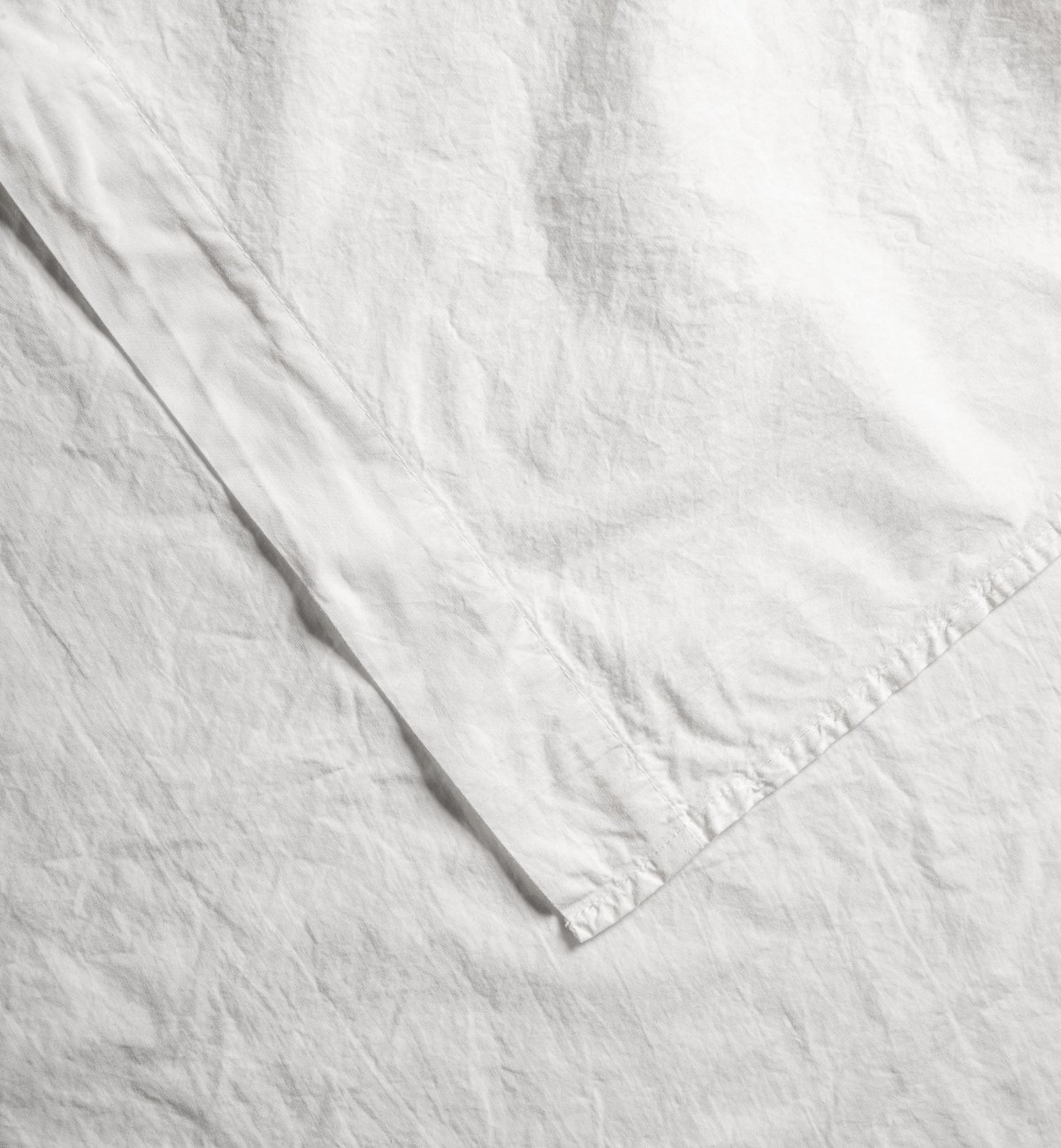 Adult flat sheet in washed Organic Cotton percale