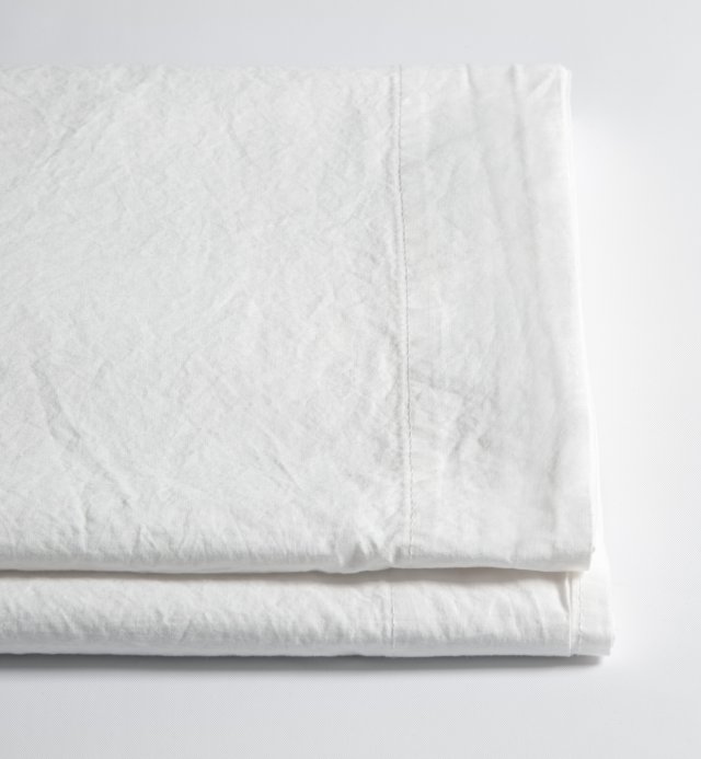 Drap plat Adulte en Percale de Coton Bio lavé - lit 2 personnes