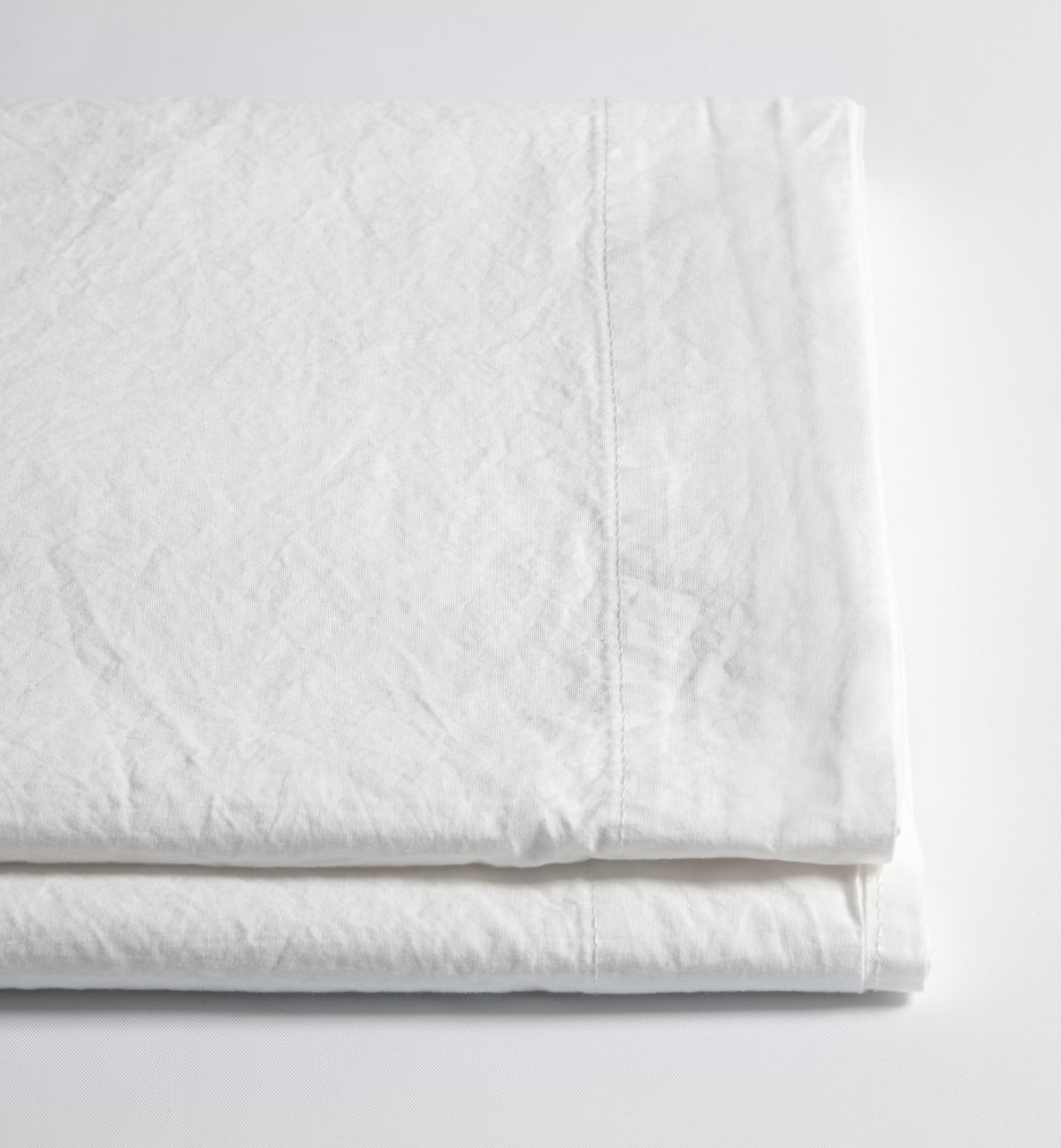 Adult flat sheet in washed Organic Cotton percale