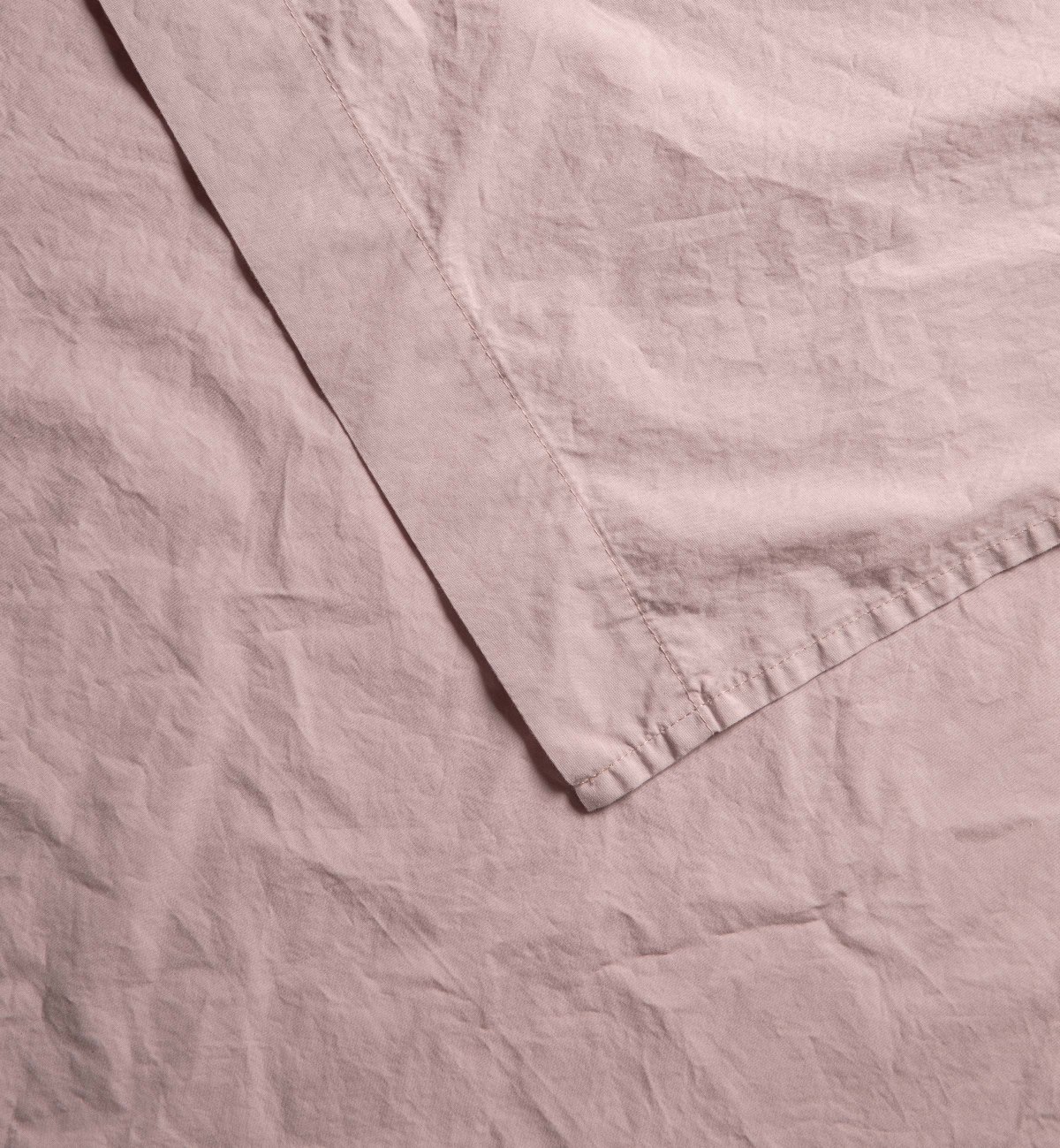 Adult flat sheet in washed Organic Cotton percale