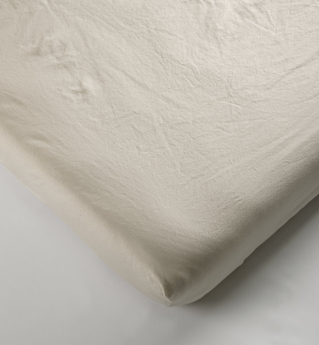 Drap-housse en Percale de Coton Bio lavé - lit 1 personne