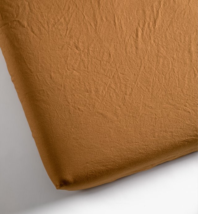 Spannbetttuch aus Perkal aus gewaschener Bio-Baumwolle Kind