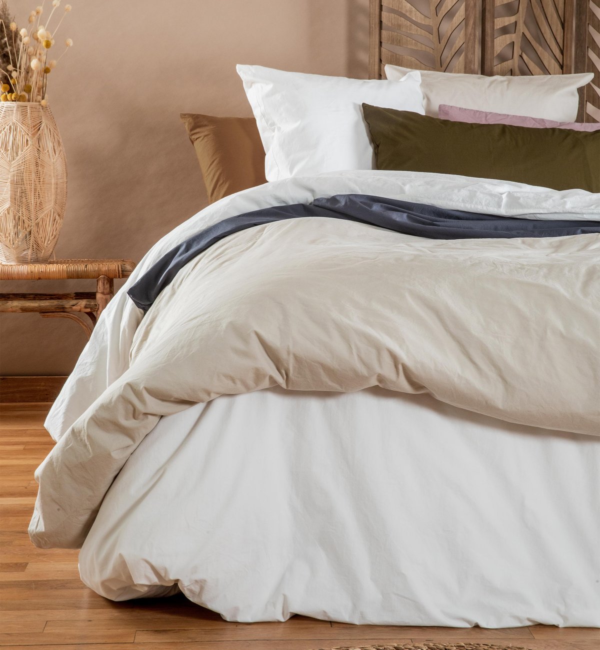 Organic Cotton Percale Fitted Sheet for Adults