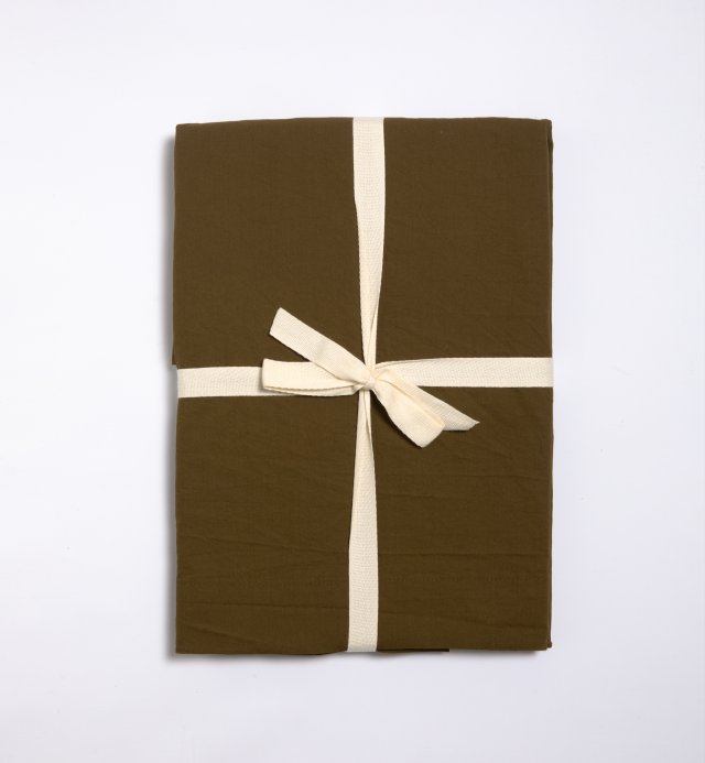 Adult flat sheet in washed Organic Cotton percale