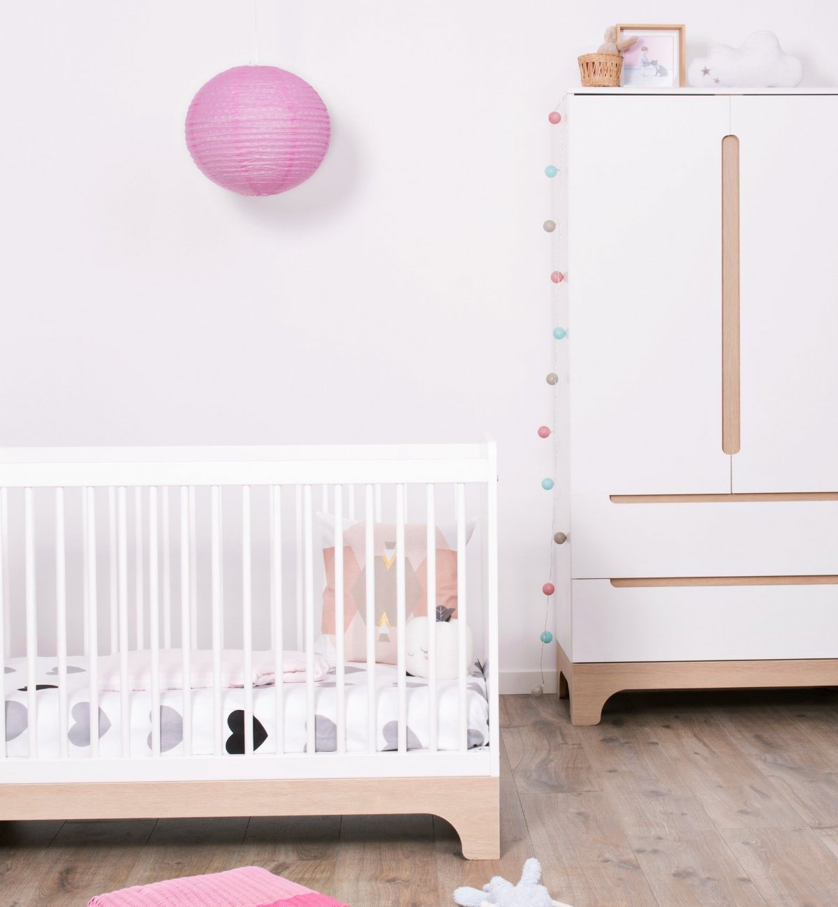 Cama de madera para bebé Calvi 60x120 cm Kadolis