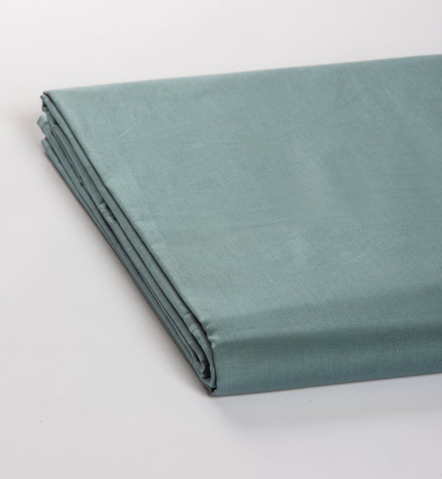 Lençol plano de algodão orgânico em cor lisa para cama individual