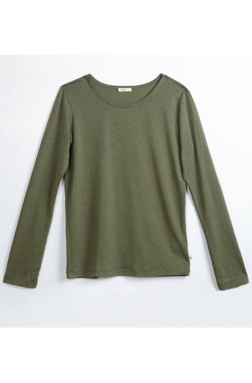 Women's long sleeve pajama top made of Organic Cotton and TENCEL™.