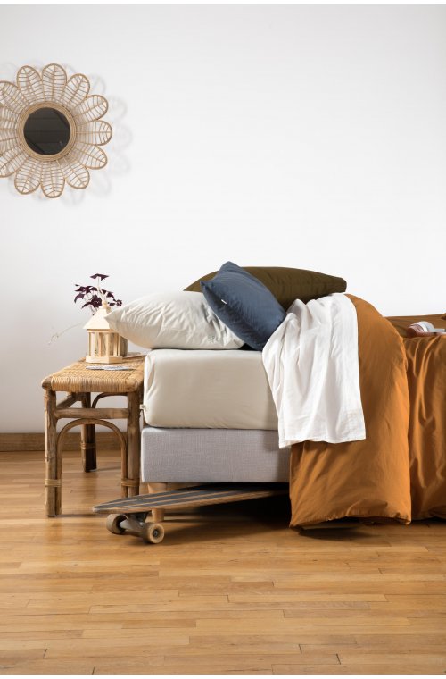 Coleção de roupa de cama em percal - Algodão orgânico lavado - Tamanho para criança