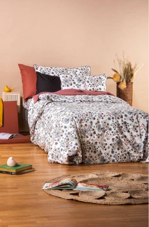 Collection de Linge de lit Flora- Coton Bio - Enfant - choix de taille