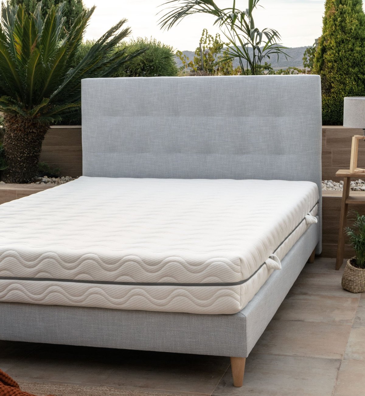 Adult cocolatex mattress with air-conditioning cover in  TENCEL™ Kadolis