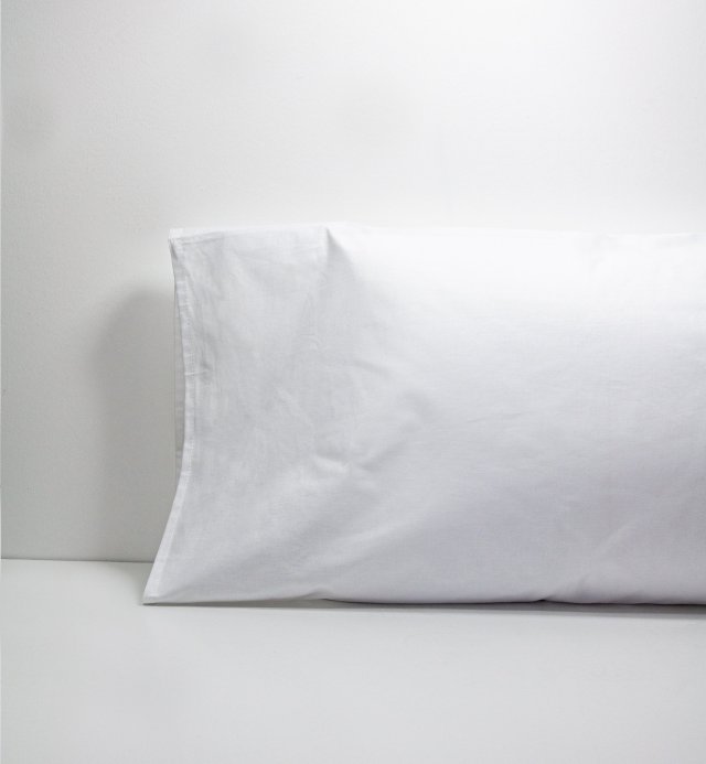 Funda de almohada de algodón ecológico, lisa