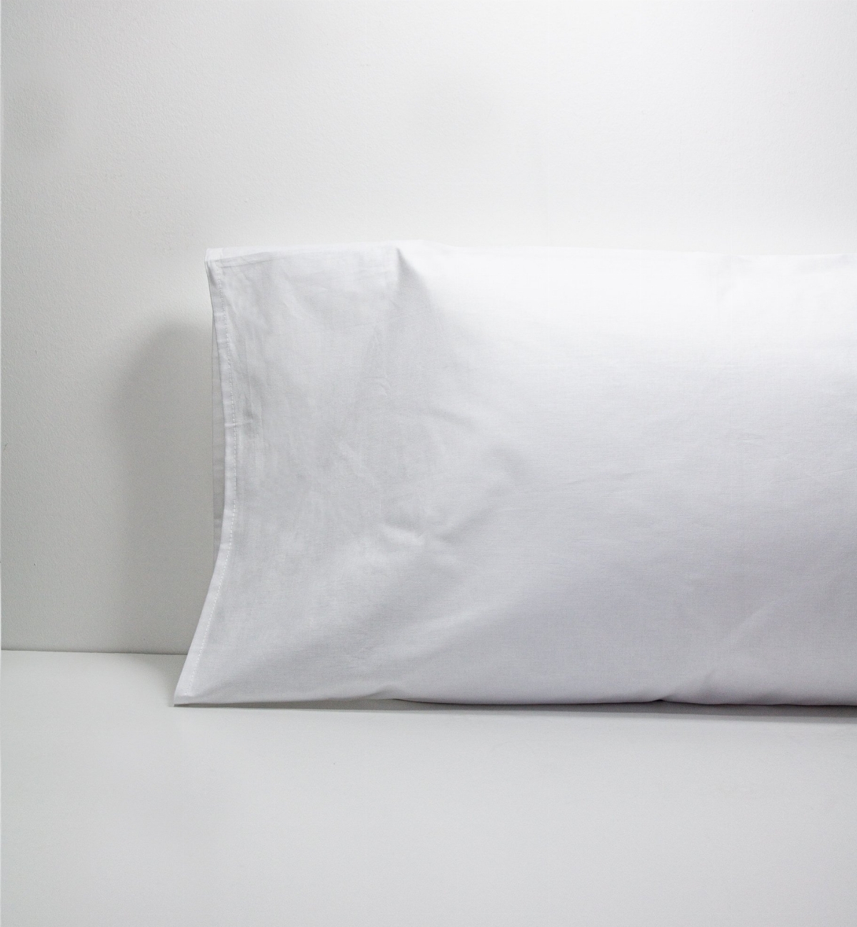 Taie pour traversin l. 90 cm - 100 % coton blanc - 80 x 140 cm