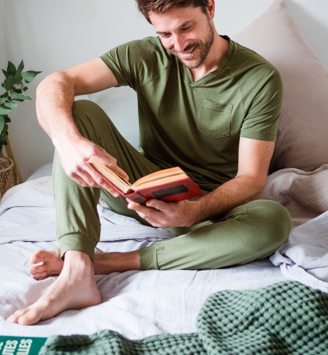 Conjunto de pijama de algodón orgánico y TENCEL™ para hombre