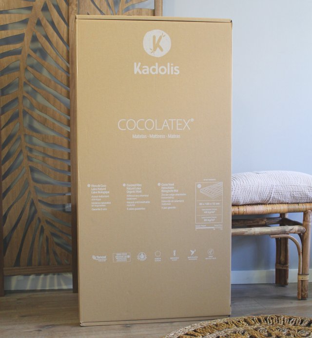 COCOLATEX® Kadolis baby %dimensions mattress, a 100% natural organic baby mattress