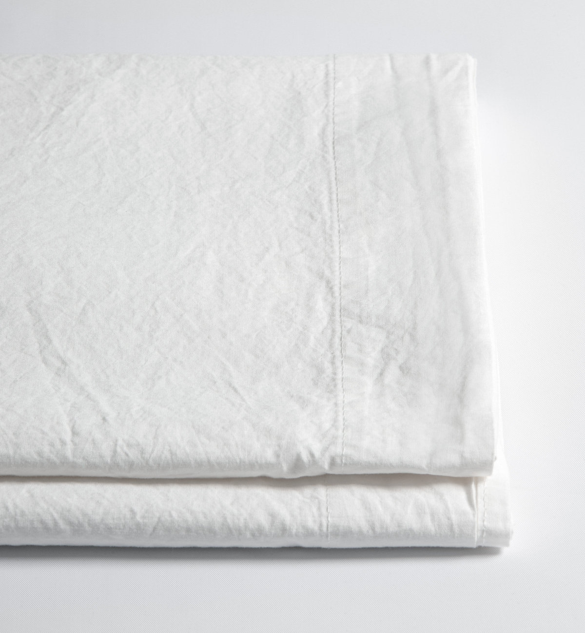 Adult flat sheet in washed Organic Cotton percale