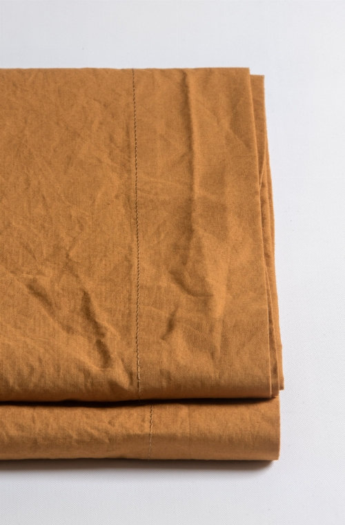 1 person flat sheet in washed organic cotton percale 240x300 cm