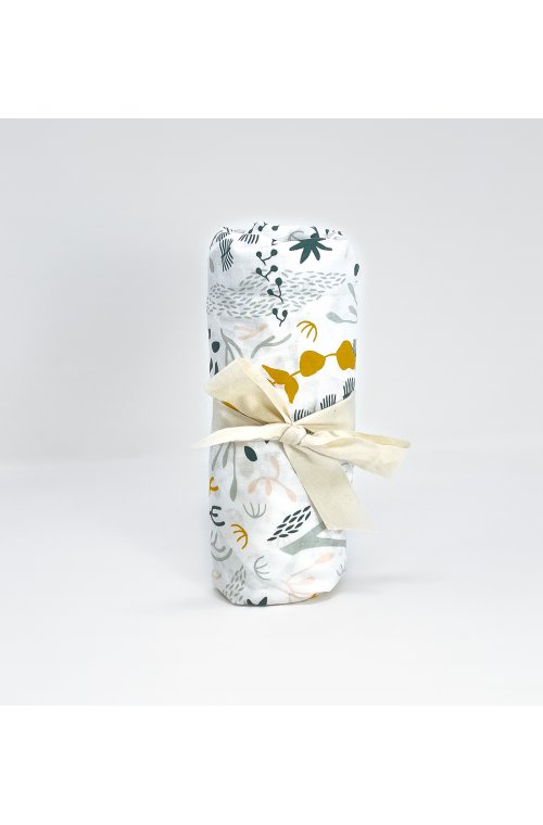 Baby Spannbettlaken mit Yukari-Motiven aus Bio-Baumwolle für Kinderwagen
