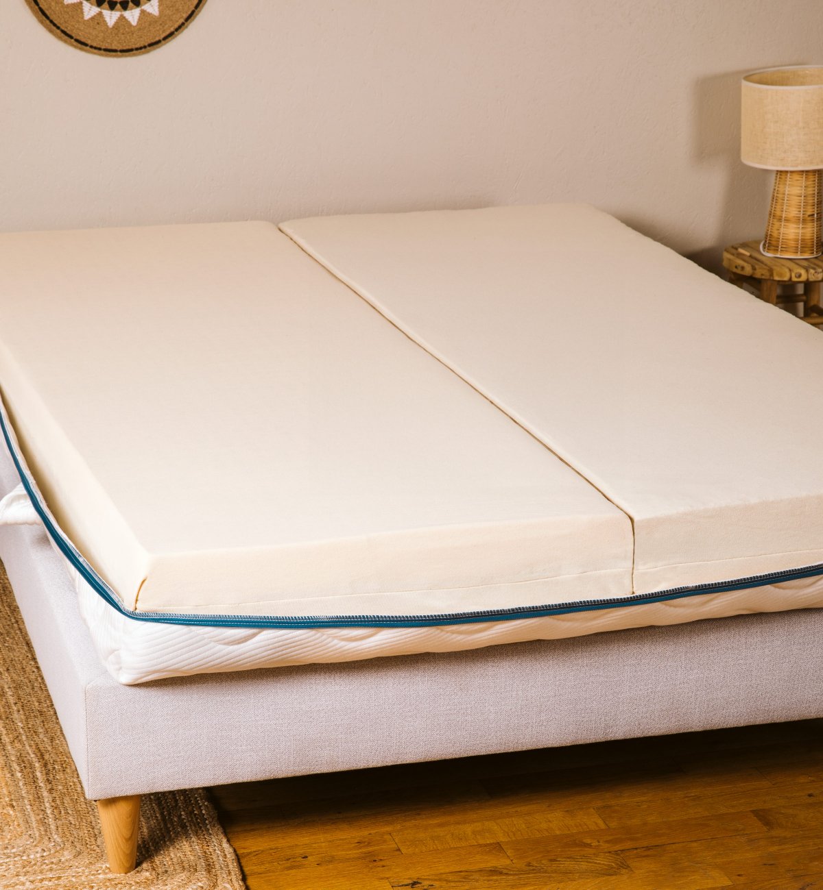 Adult mattress %size cocovario in coconut fibre and latex with a choice of comfort options