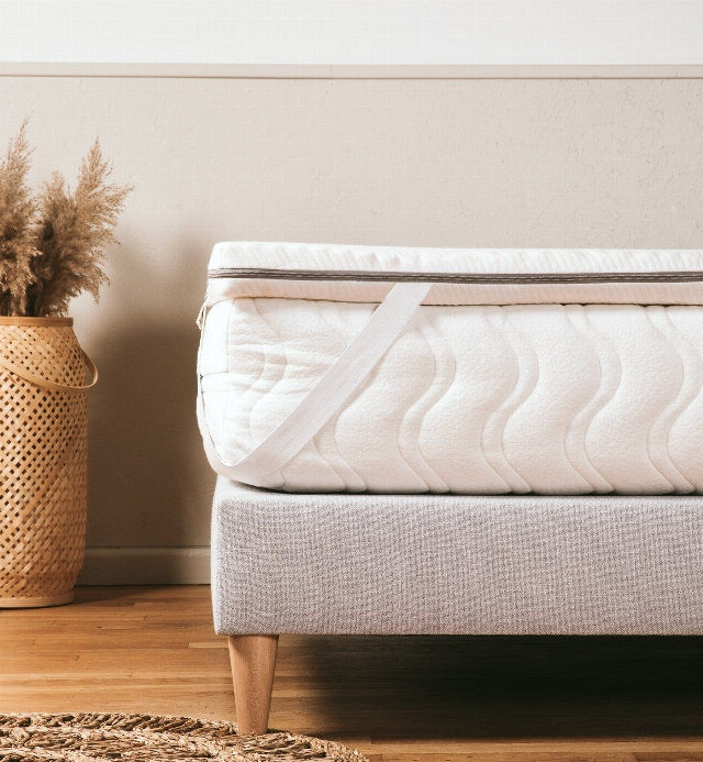 Cobre-colchão adulto - látex natural - cama de casal - para duas pessoas