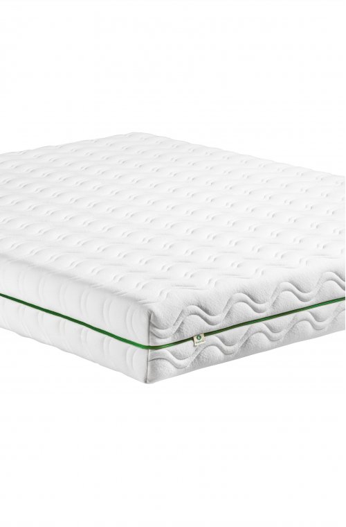Aloe R adult mattress in recycled polyester fabric, available in 4 2-person sizes and made-to-measure