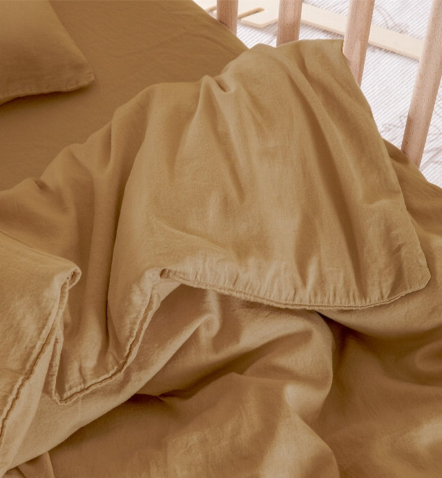 Baby Duvet Cover - satin Organic Cotton - 100x140cm - 75x120cm - 4 colors