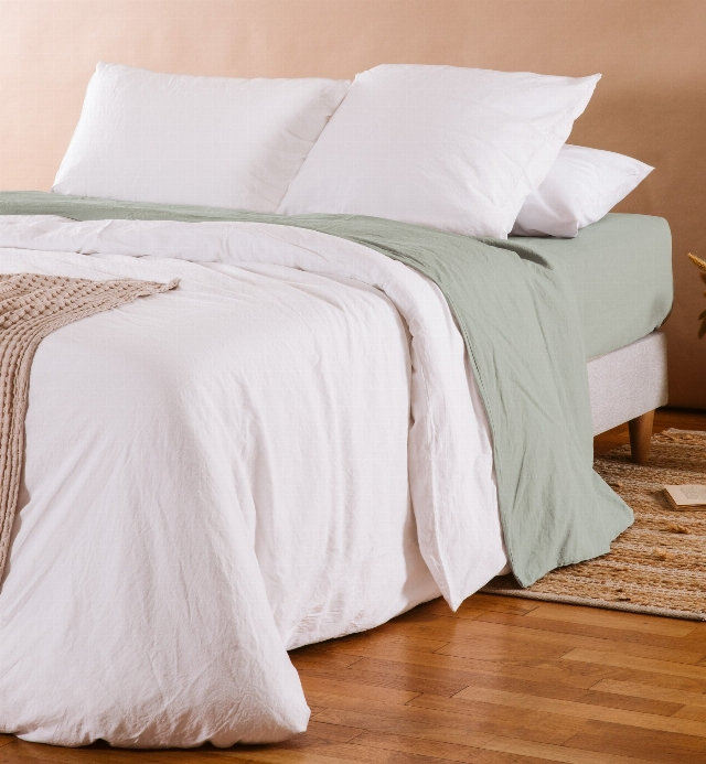 Duvet Cover kids' bed or 1 person- satin Organic Cotton - 140X200cm - 7 colors