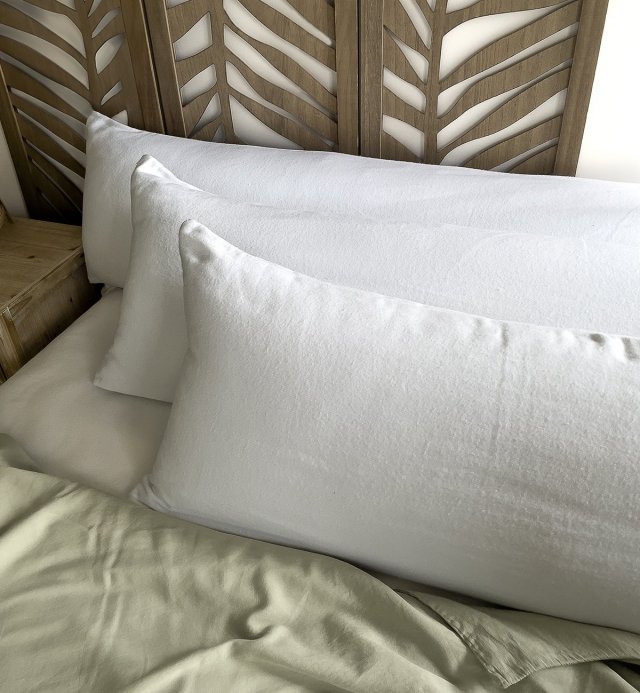 Pillow protector or pillow slip - 40x60 50x70 60x60cm -flannel 100% organic cotton