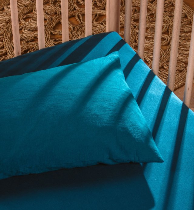 Collection of pure organic cotton bed linen - various plain colours - children's size