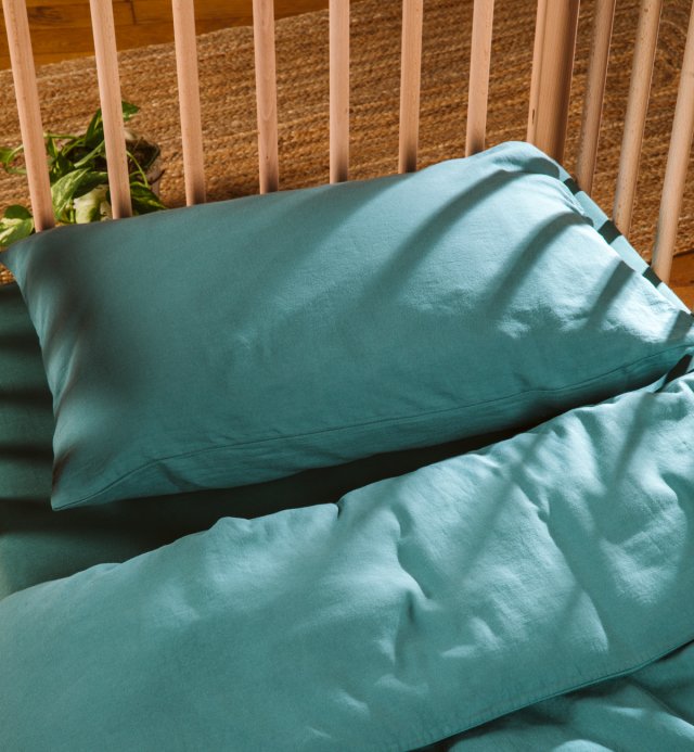 Pillowcase 100% Organic Cotton choice of colors 60x60 - 50x70 - 40x60