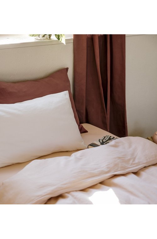 Pillowcase 100% Organic Cotton choice of colors 60x60 - 50x70 - 40x60