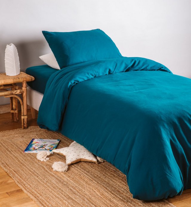 Taie d'oreiller 100% Coton Bio couleurs aux choix 60x60 - 50x70 - 40x60