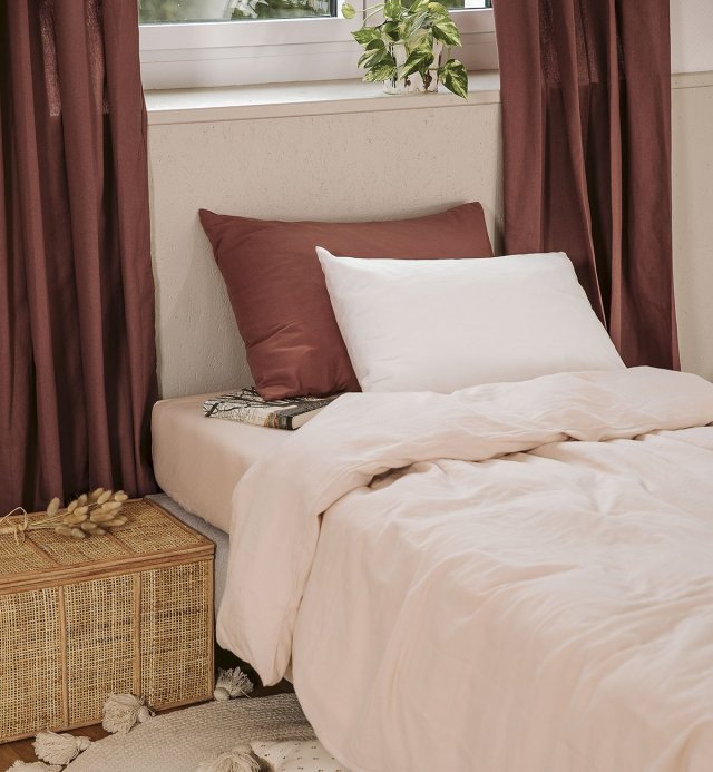 Pillowcase 100% Organic Cotton choice of colors 60x60 - 50x70 - 40x60