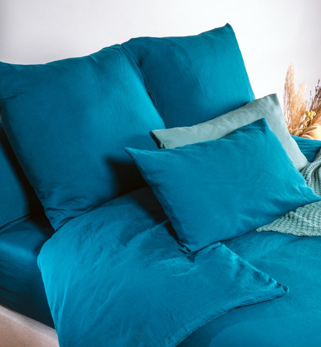 Taie d'oreiller 100% Coton Bio couleurs aux choix 60x60 - 50x70 - 40x60