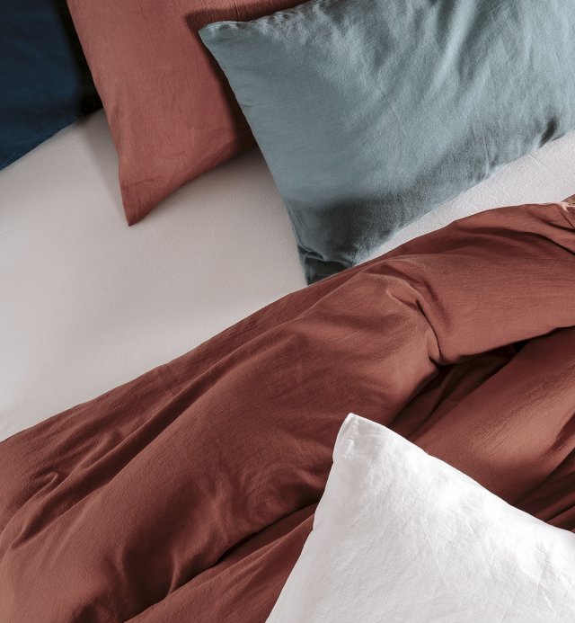 Pillowcase 100% Organic Cotton choice of colors 60x60 - 50x70 - 40x60