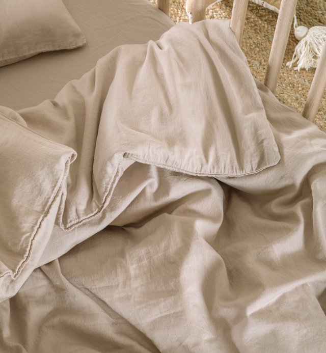 Baby Duvet Cover - satin Organic Cotton - 100x140cm - 75x120cm - 4 colors