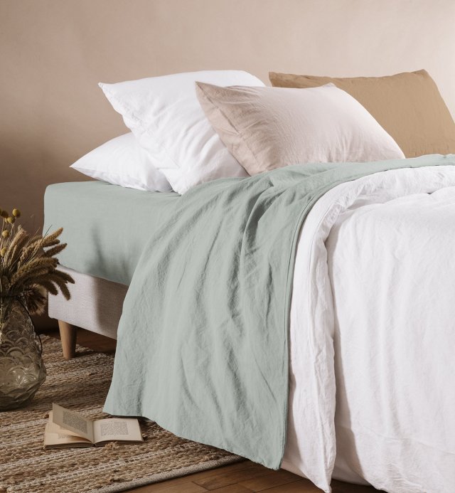 Capa de edredão Cama de criança -1 pessoa - cetim Algodão orgânico - 140X200cm - 7 cores