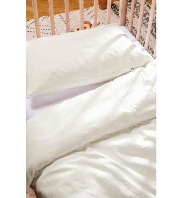 Unifarbener Bettdeckenbezug für Babys - 100% Bio-Baumwolle 100x140cm - 75x120cm - 140x150cm