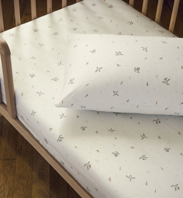 Funda de almohada de algodón orgánico con diseño l'envolée 60x60 - 50x70 - 40x60
