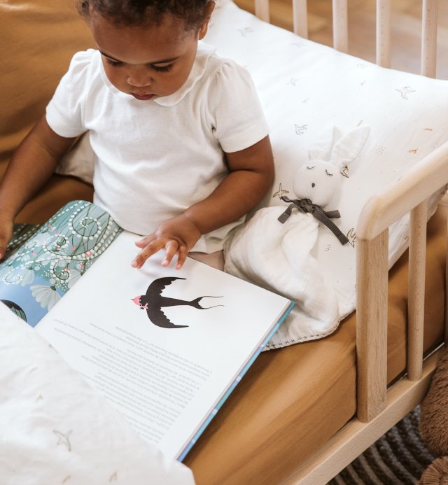 Lit à barreaux bébé evolutif 70x140cm en bois massif fabriqué en Espagne - certifié PEFC
