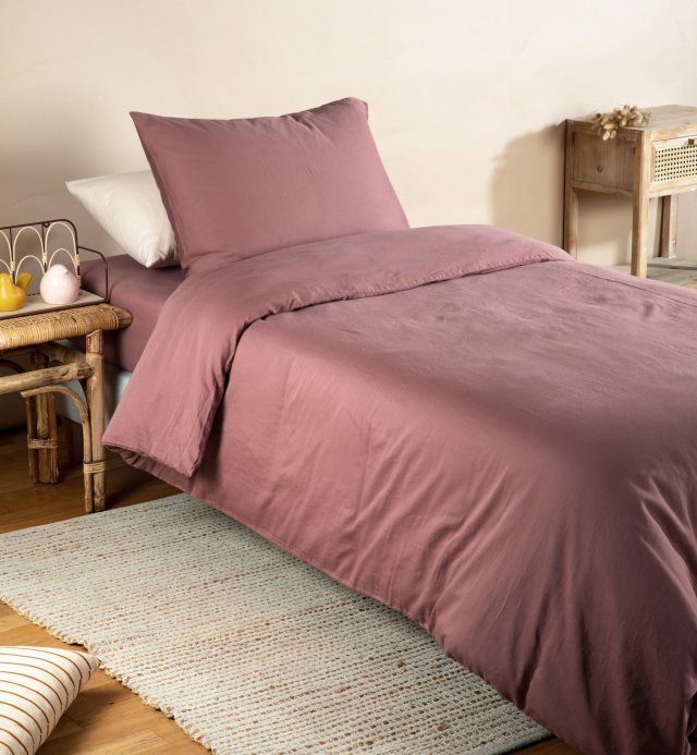 Copripiumino 100% cotone biologico 140x200cm certificato GOTS 80 thread count