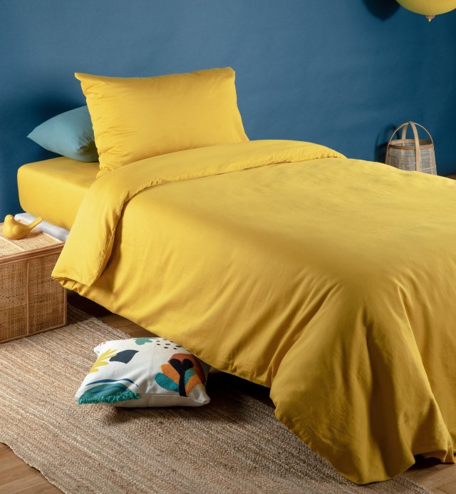Spannbettlaken aus GOTS-zertifizierter Bio-Baumwolle für Kinder, Mütze 17cm bis 25cm -90x190cm - 90x200cm - 80x160cm 90x140cm