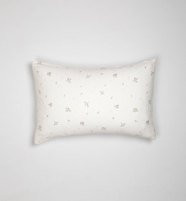Taie d'oreiller en Coton Bio à motif l'envolée 60x60 - 50x70 - 40x60