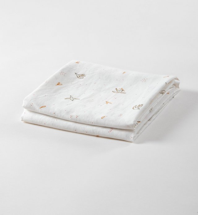 Ecru l'Envolée baby sheet - Organic cotton - 120x180 cm